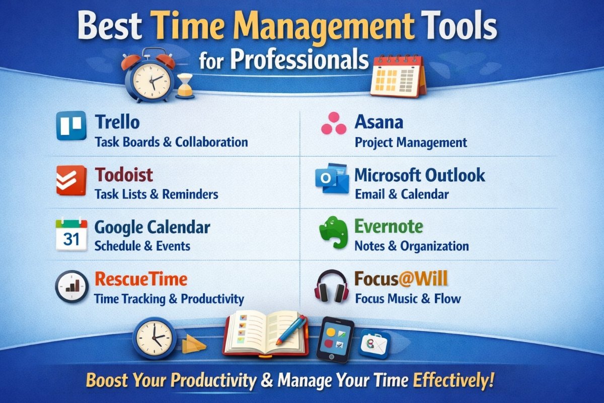 Time Management Tools For Professionals To Improve Productivity And Task Organization