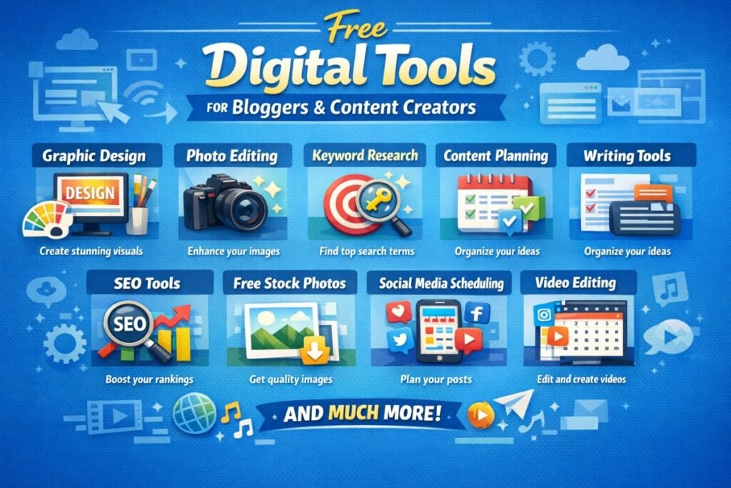 Top Free Digital Tools for Bloggers and Content Creators